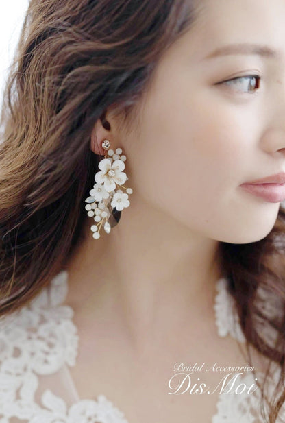 クリアストーン×小枝ピアス/イヤリング silver/gold~ブライダルピアス/イヤリング~ ≪VP-12/VE-12≫ 【結婚式 ピアス イヤリング】