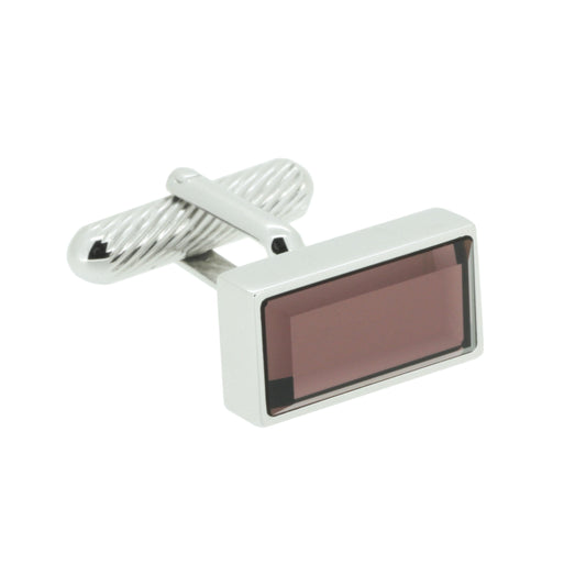 【カラーガラス(パープル)】日本製カフリンクス 【結婚式 カフス タイピン 小物】