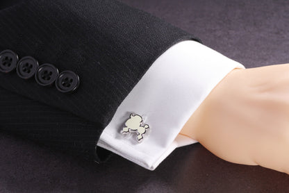 【プードル アイボリーエポ】日本製カフリンクス 【結婚式 カフス タイピン 小物】