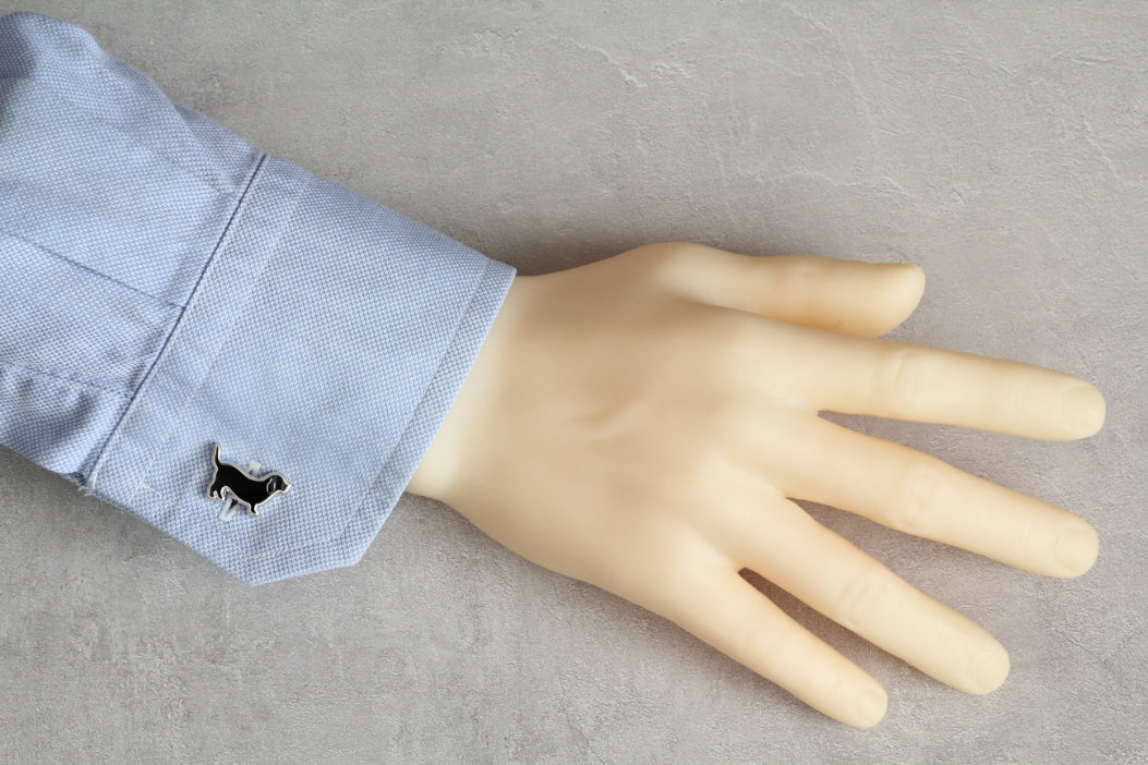 【レトリイバー ブラックエポ】日本製カフリンクス 【結婚式 カフス タイピン 小物】