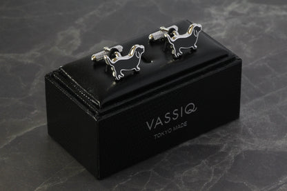 【レトリイバー ブラックエポ】日本製カフリンクス 【結婚式 カフス タイピン 小物】