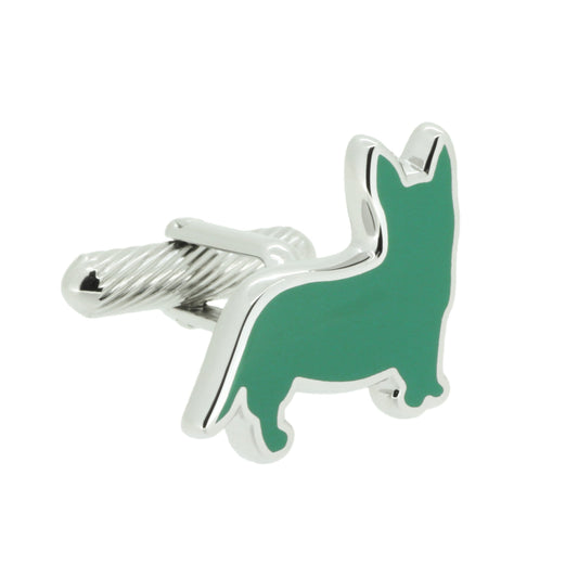 【コーギーグリーンエポ】日本製カフリンクス 【結婚式 カフス タイピン 小物】