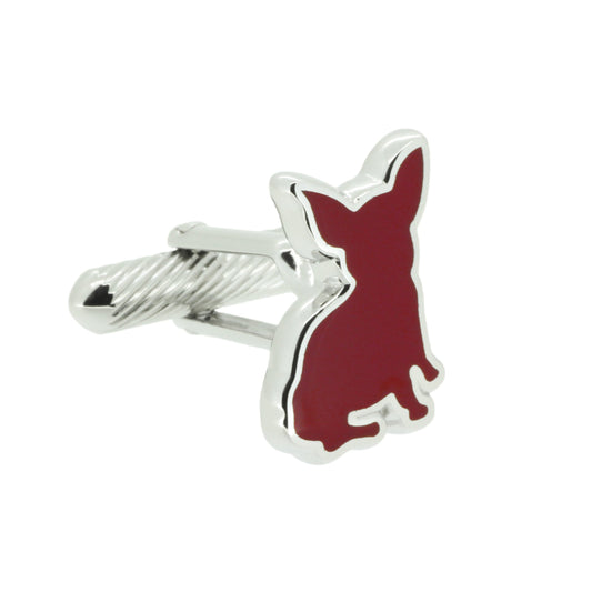 【チワワ レッドエポ】日本製カフリンクス 【結婚式 カフス タイピン 小物】