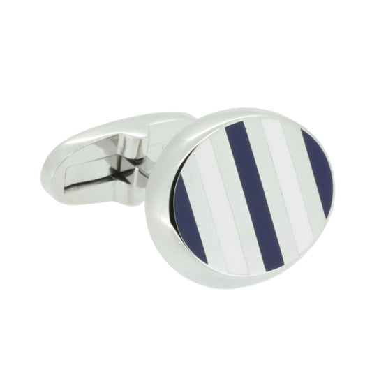 【ブルー&ホワイトエポ】日本製カフリンクス 【結婚式 カフス タイピン 小物】