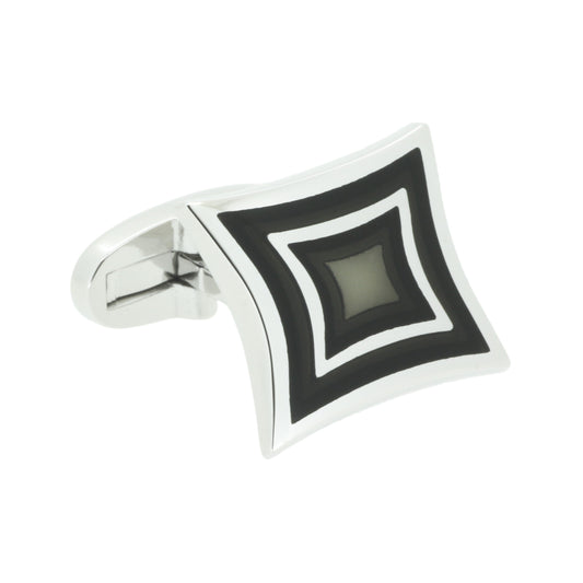 【グレーグラデーション透かしエポ】日本製カフリンクス 【結婚式 カフス タイピン 小物】