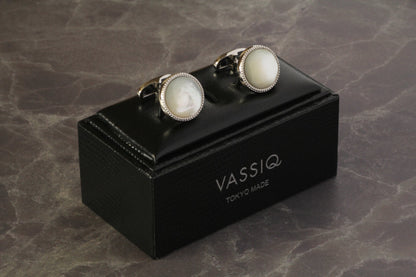 【白蝶貝】日本製カフリンクス 【結婚式 カフス タイピン 小物】