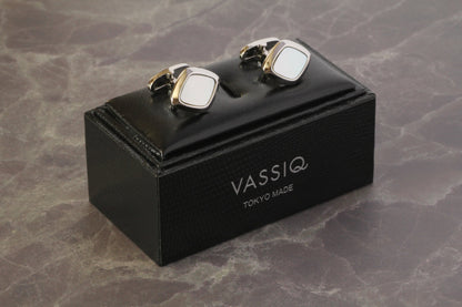 【白蝶貝】日本製カフリンクス 【結婚式 カフス タイピン 小物】