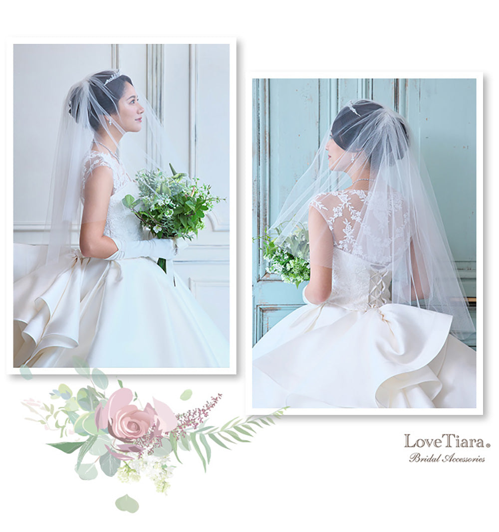 ショートベール【結婚式 ベール】（VS-01）