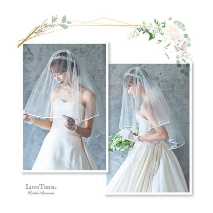 ショートベール【サテンパイピング】（VS-03）