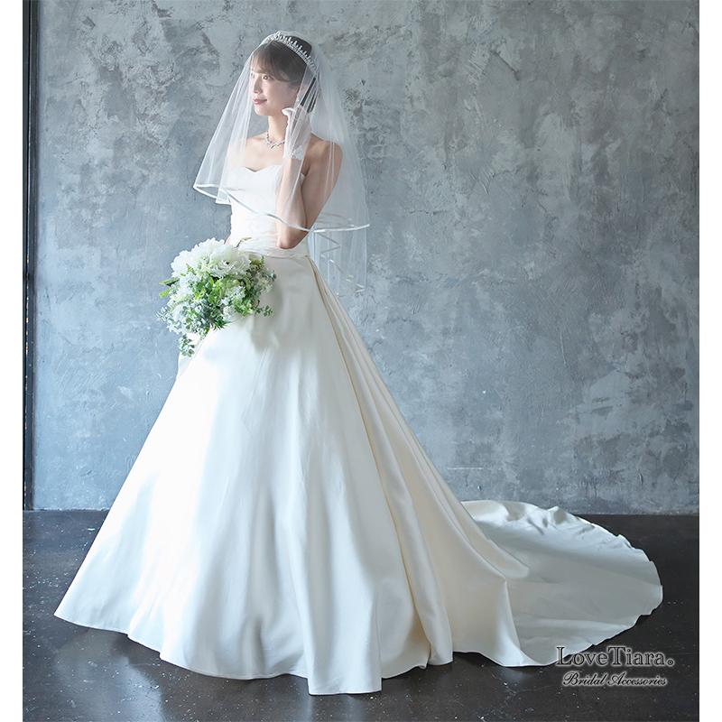 ショートベール【サテンパイピング】（VS-03）