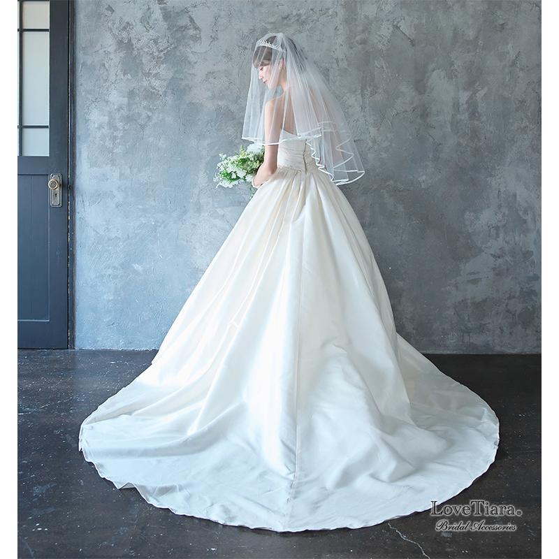 ショートベール【サテンパイピング】（VS-03）