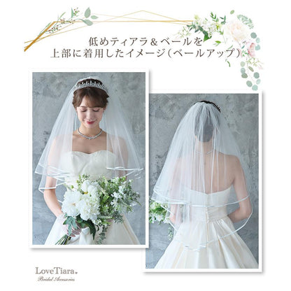 ショートベール【サテンパイピング】（VS-03）