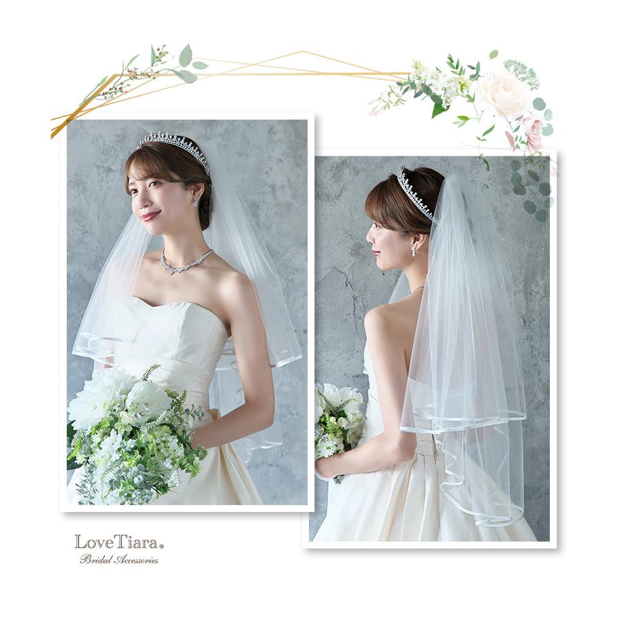 ショートベール【サテンパイピング】（VS-03）