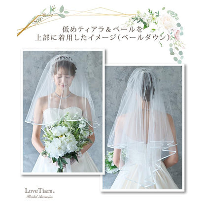 ショートベール【サテンパイピング】（VS-03）