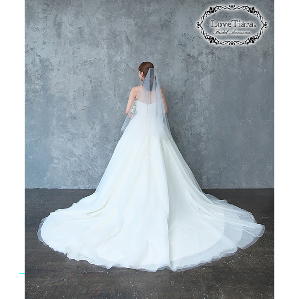 ショートベール(ギャザーなし)【結婚式 ベール】（VSF-01）