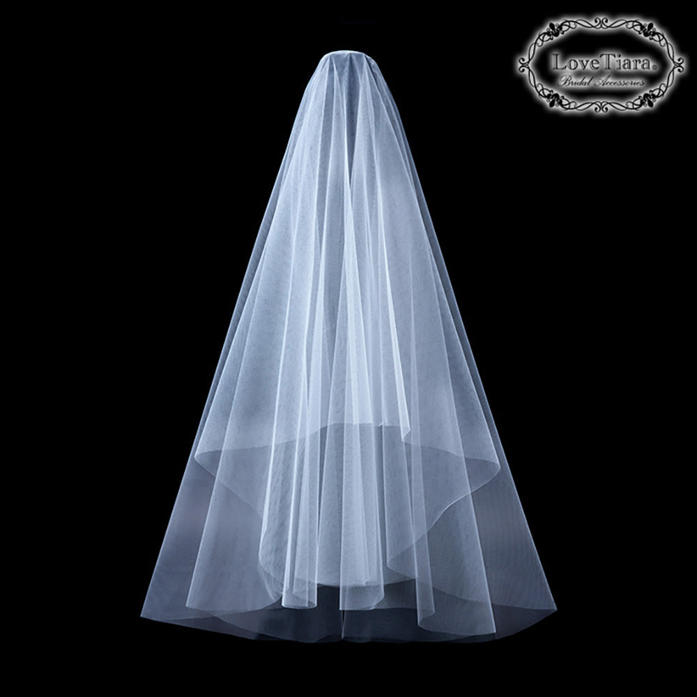 ショートベール(ギャザーなし)【結婚式 ベール】（VSF-01）