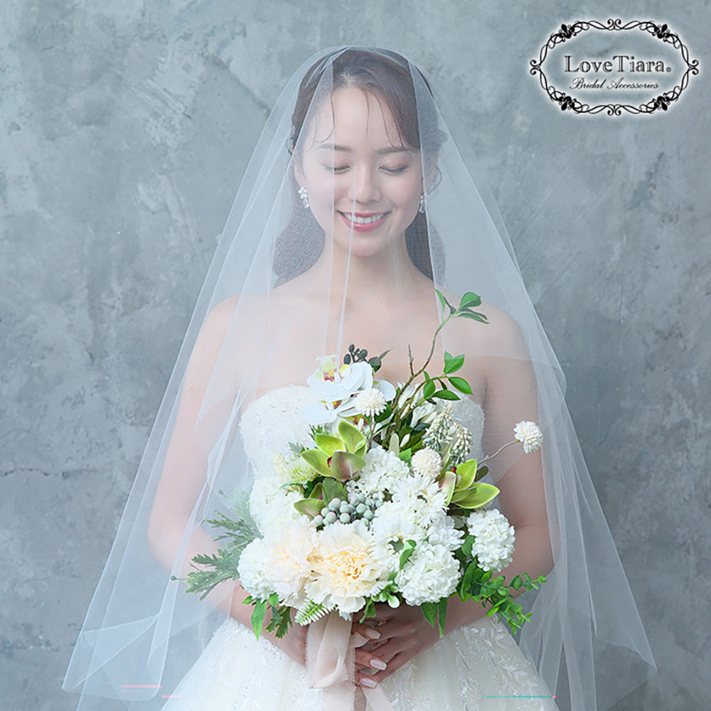 ショートベール(ギャザーなし)【結婚式 ベール】（VSF-01）