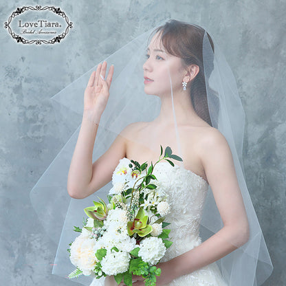 ショートベール(ギャザーなし)【結婚式 ベール】（VSF-01）