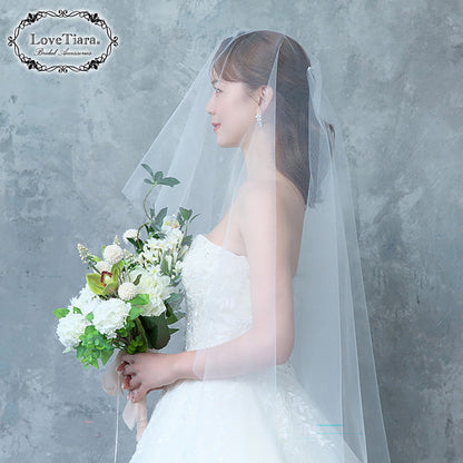 ショートベール(ギャザーなし)【結婚式 ベール】（VSF-01）