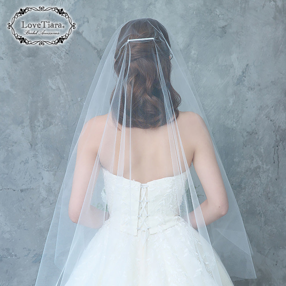 ショートベール(ギャザーなし)【結婚式 ベール】（VSF-01）