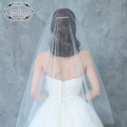 ショートベール(ギャザーなし)【結婚式 ベール】（VSF-01）