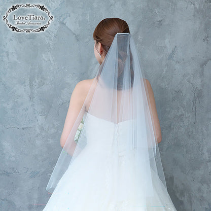 ショートベール(ギャザーなし)【結婚式 ベール】（VSF-01）