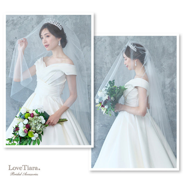 ミディアムベール 【結婚式 ベール】（VSM-01）