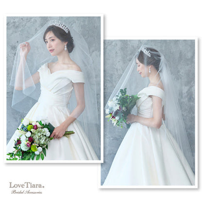 ミディアムベール 【結婚式 ベール】（VSM-01）