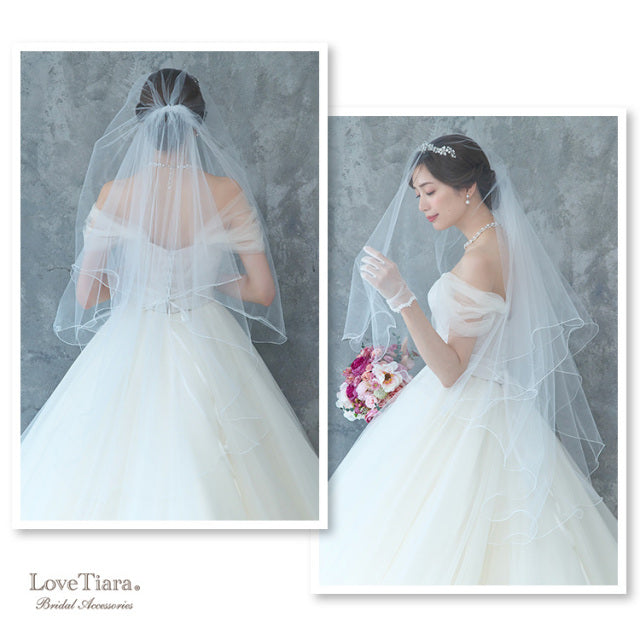 ミディアムベール【メロウ】 【結婚式 ベール】（VSM-02
