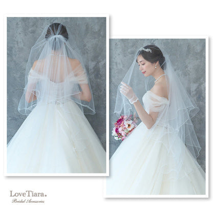 ミディアムベール【メロウ】 【結婚式 ベール】（VSM-02）