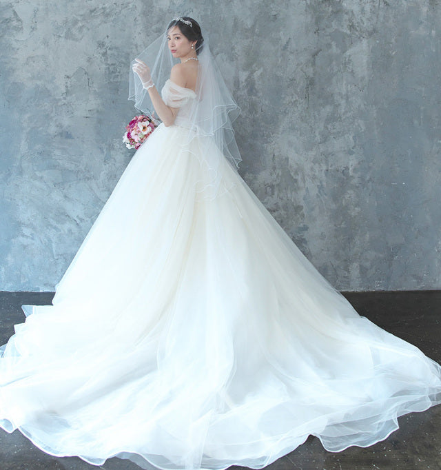 ミディアムベール【メロウ】 【結婚式 ベール】（VSM-02）