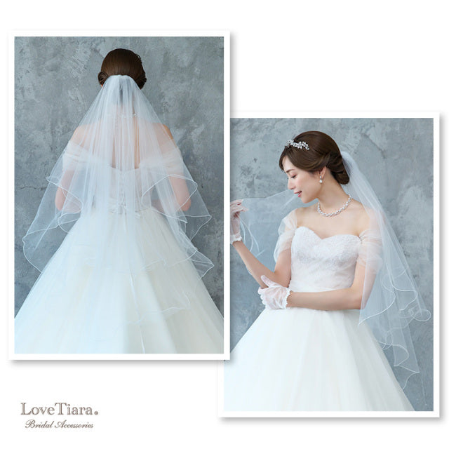 ミディアムベール【メロウ】 【結婚式 ベール】（VSM-02）