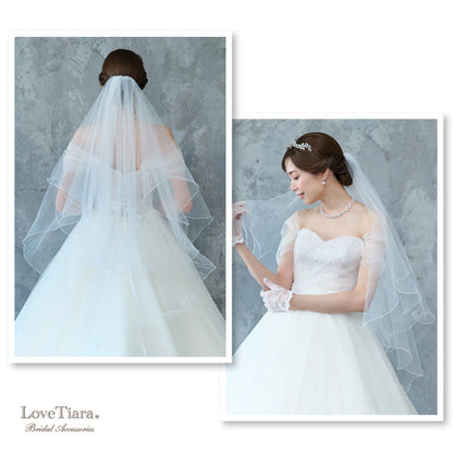 ミディアムベール【メロウ】 【結婚式 ベール】（VSM-02）