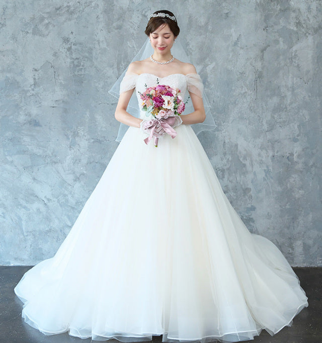 ミディアムベール【メロウ】 【結婚式 ベール】（VSM-02）