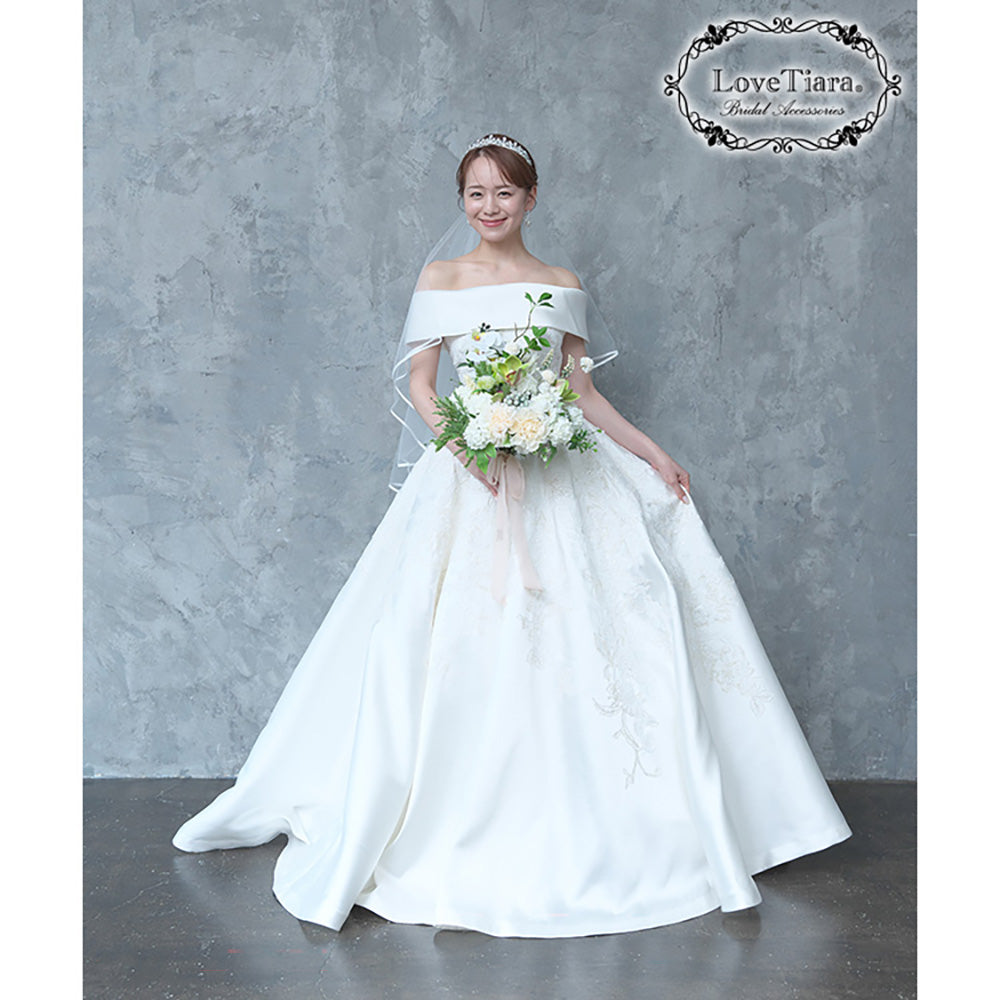 ミディアムベール【サテンパイピング】 【結婚式 ベール】（VSM