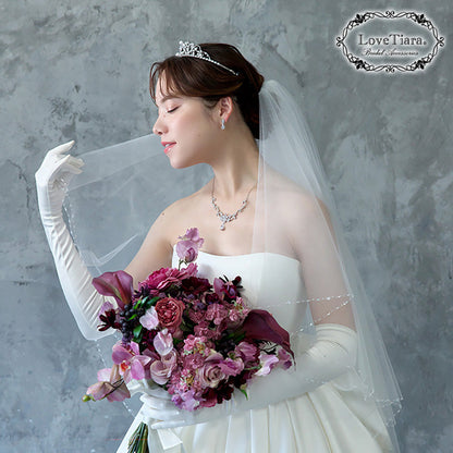 ミディアムベール【エトワール】【結婚式 ベール】（VSM-06）