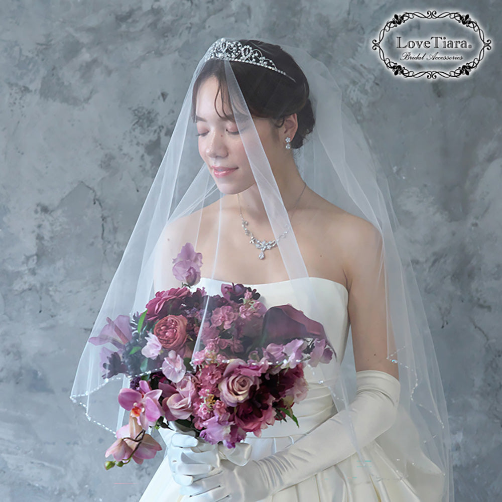 ミディアムベール【エトワール】【結婚式 ベール】（VSM-06）