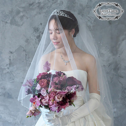 ミディアムベール【エトワール】【結婚式 ベール】（VSM-06）