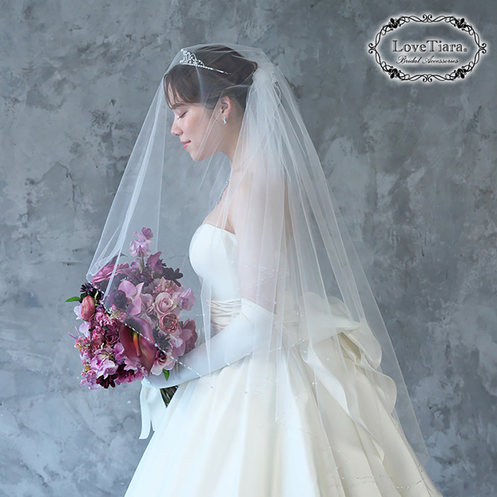 ミディアムベール【エトワール】【結婚式 ベール】（VSM-06）