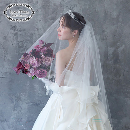 ミディアムベール【エトワール】【結婚式 ベール】（VSM-06）