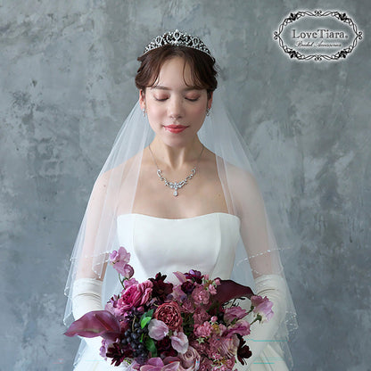 ミディアムベール【エトワール】【結婚式 ベール】（VSM-06）