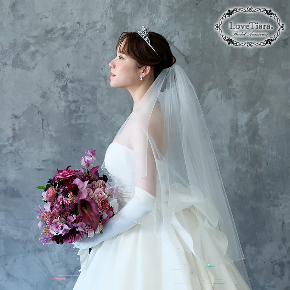 ミディアムベール【エトワール】【結婚式 ベール】（VSM-06）
