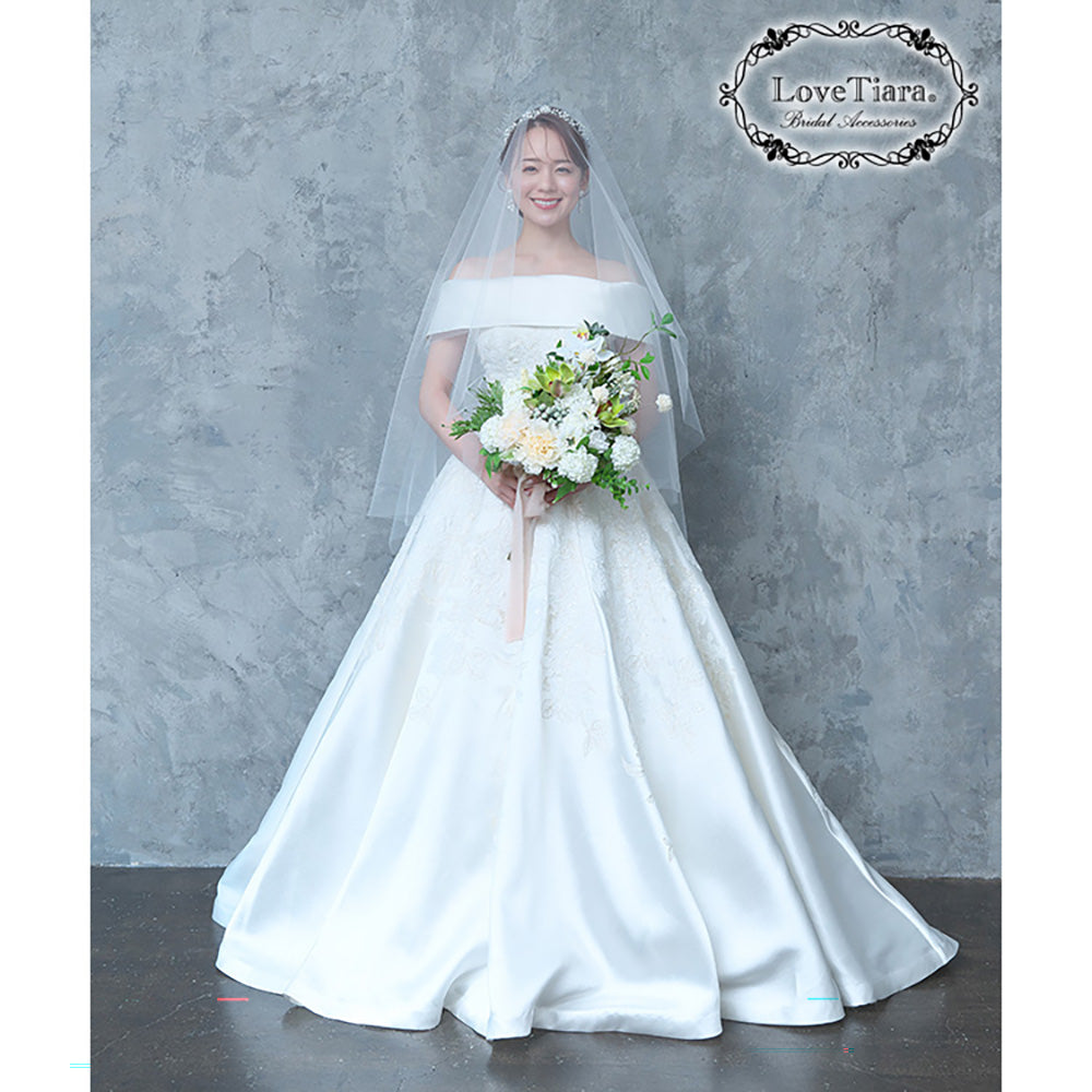 ミディアムベール(ギャザーなし)(ミドルヴェール)【結婚式 ベール】（VSMF-01_）