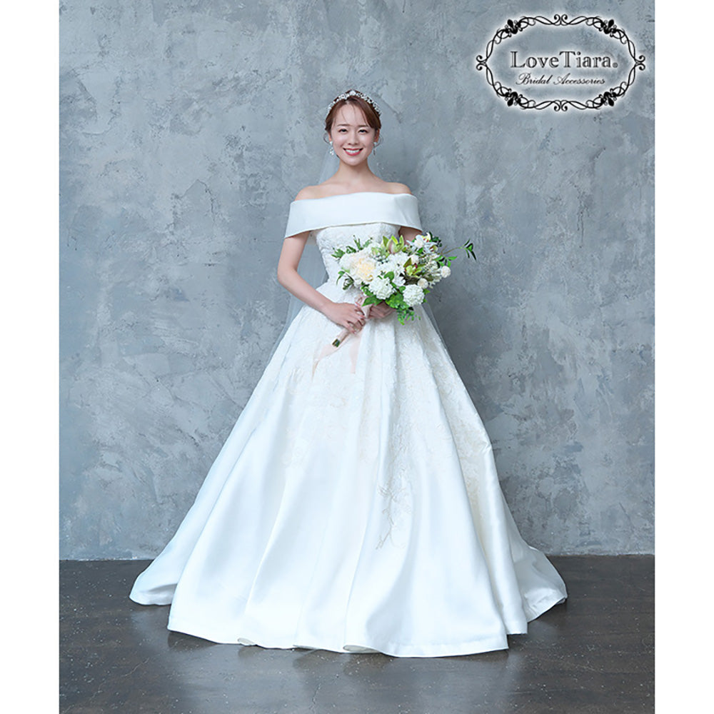 ミディアムベール(ギャザーなし)(ミドルヴェール)【結婚式 ベール】（VSMF-01_）