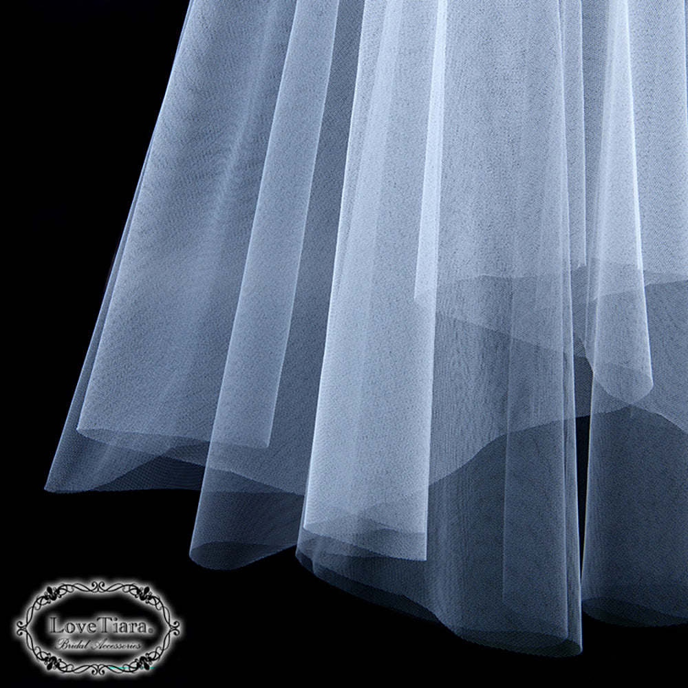 ミディアムベール(ギャザーなし)(ミドルヴェール)【結婚式 ベール】（VSMF-01_）