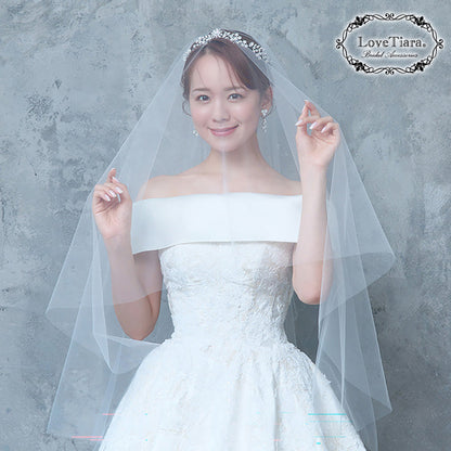 ミディアムベール(ギャザーなし)(ミドルヴェール)【結婚式 ベール】（VSMF-01_）