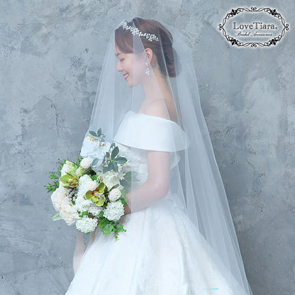 ミディアムベール(ギャザーなし)(ミドルヴェール)【結婚式 ベール】（VSMF-01_）