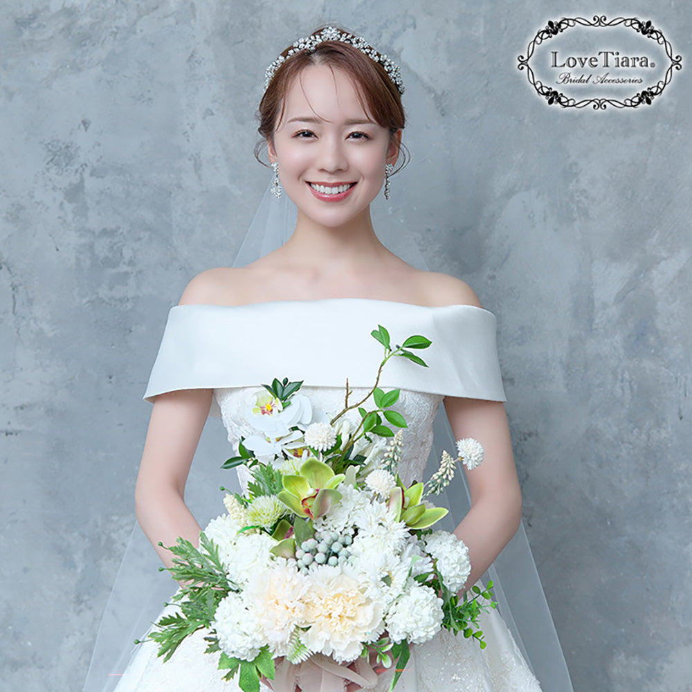 ミディアムベール(ギャザーなし)(ミドルヴェール)【結婚式 ベール】（VSMF-01_）