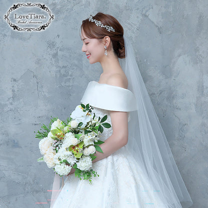 ミディアムベール(ギャザーなし)(ミドルヴェール)【結婚式 ベール】（VSMF-01_）