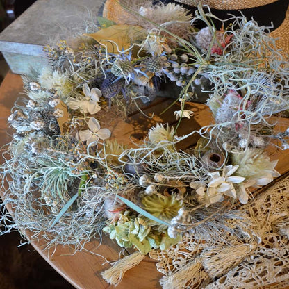 【生花・ドライフラワー】ネイティブフラワー リースブーケ 【結婚式 フラワー ブーケ ブートニア】